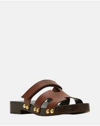 Steve Madden - Canal Brown Leather Sandals