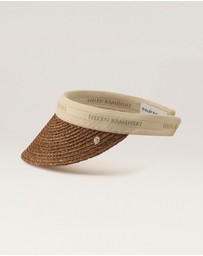 Helen Kaminski - Bianca 8 Raffia Logo Visor