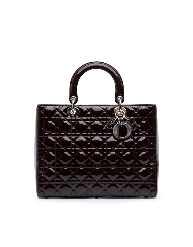 Dior - Pre-Loved Large Patent Cannage Lady Dior