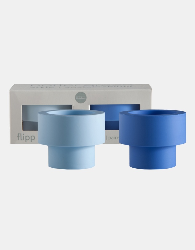 porter green - flipp sml silicone unbreakable candle holder set