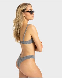 Roxy - Womens Gingham Hi Cheeky Bikini Bottom