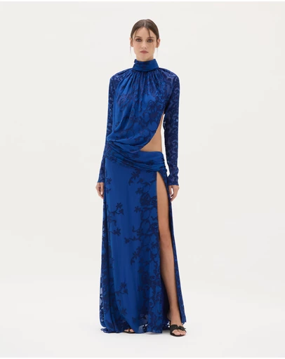 Muma World - Sapphire Burnout Zhou Maxi Dress