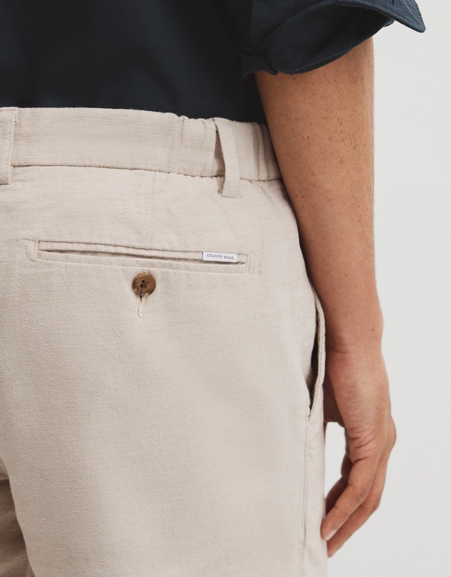 Country Road - Cotton Linen Stretch Textured Short