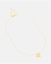 Lovisa - Waterproof Gold Plated Stainless Steel Large Bubble Letter H Necklace