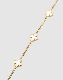 Elli Jewelry - Bracelet Cloverleaf 925 Sterling Silver Gold-Plated