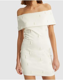 ROTATE - Beaded Satin Mini Dress