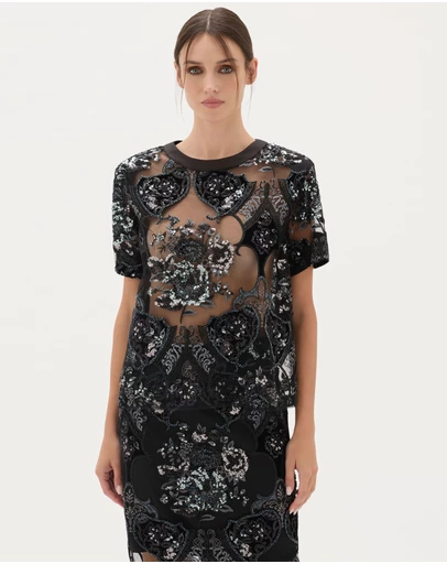 Muma World - Sphinx Beaded Box Tee