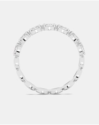 Swarovski - Matrix Vittore ring, Marquise cut, White, Rhodium plated