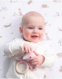 Living Textiles - Ring Rattle - Galah