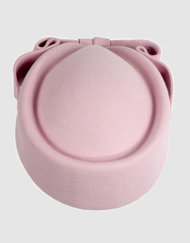Max Alexander - Felt Pink Pillbox Hat