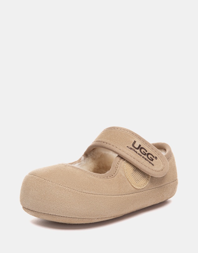 EVERAU - Australian Shepherd Ugg Millie Toddler Cow Suede Upper Loafer Oxfords Flats
