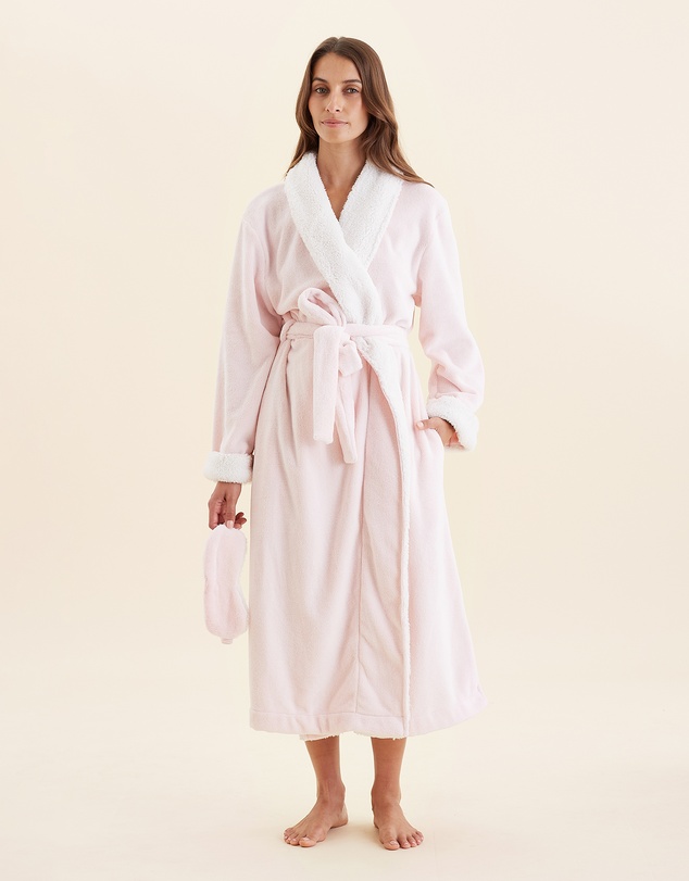 Papinelle - Plush Sherpa Robe & Sleep Mask