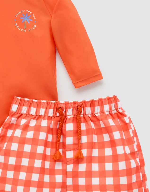 Purebaby - Board Short & Rashie Set- Kids-Babies