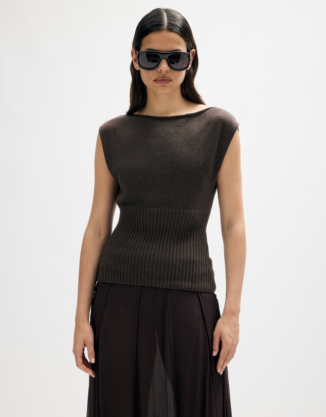 Minima Esenciales - Lilo Cotton Cashmere Blend Knit Top