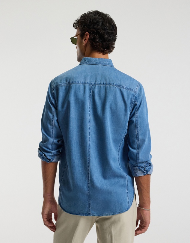 Calibre - Soft Chambray Shirt Light Blue