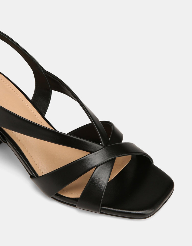 Wittner - Josie Mid Sandals Black Hi-Shine