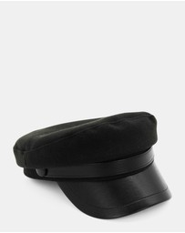 Morgan & Taylor - Keira Paper Boy Cap in Black