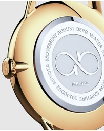 August Berg - Serenity 40mm Rose Gold Plated Mesh Watch
