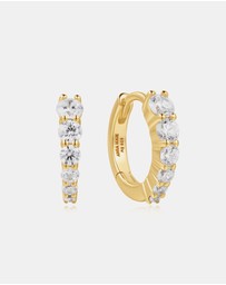 Ania Haie - Ania Haie Gold Gradient Pave Huggies