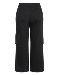 City Chic - Plus size Clarence Cargo Denim Pant - black