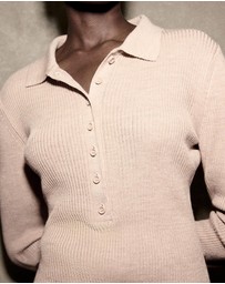 M.N.G - Ribbed Knitted Polo-Neck Playsuit