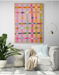 Inka Arthouse - Pink Abstract by Kartika Parmita Art Print