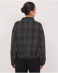 Calli - Nadia Tweed Bomber Jacket