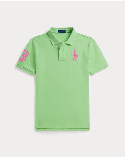 Polo Ralph Lauren - Big Pony Cotton Mesh Polo Shirt - Kids-Teens
