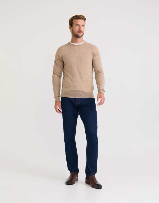 Oxford - Crew Neck Pure Wool Pullover