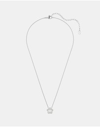 Swarovski - Ariana Grande x Swarovski Pendant, Crystal Pearl, Round Cut, Flower, White, Rhodium Plated