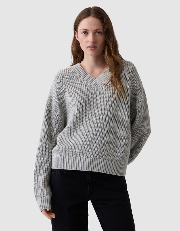 GAP - Cotton Shaker V-Neck Pullover