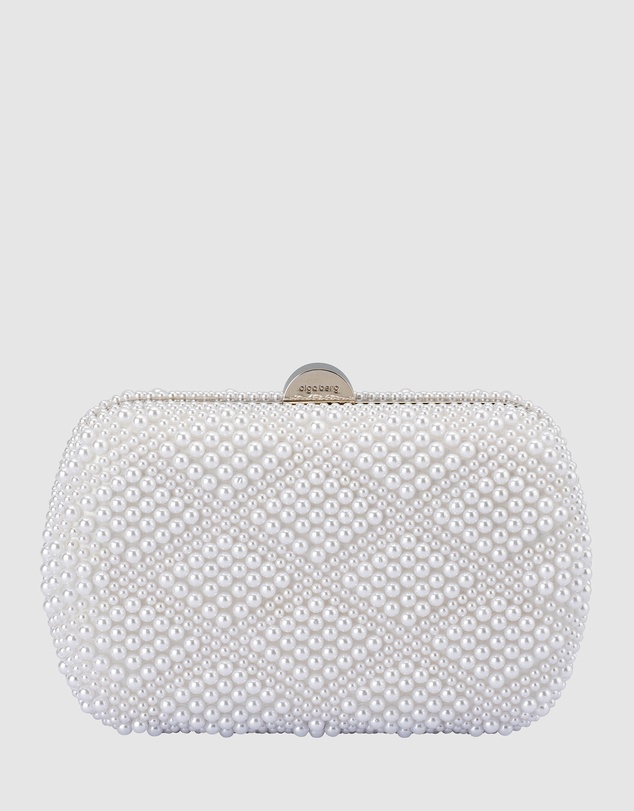 Olga Berg - Claire Faux Pearl Clutch