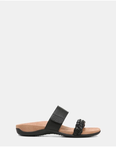Vionic - Jeanne Slide - Black Leather