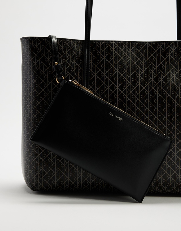 Calvin Klein - Emblem Aop Tote W/ Pouch