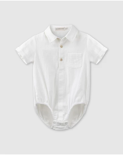 Designer Kidz - Archie S/S Button Romper
