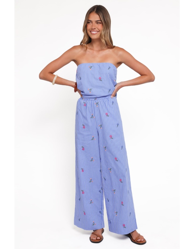 Petal & Pup - Ezra Pant Set - Blue Stipe