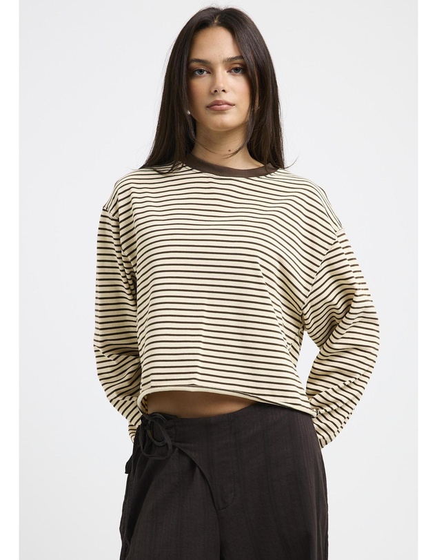 Subtitled - Long Sleeve Stripe Top