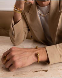 Nialaya Jewellery - Men's Adorned Panther Bangle