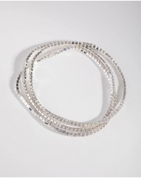 Lovisa - Silver Fine Cupchain Pack Stretch Bracelets