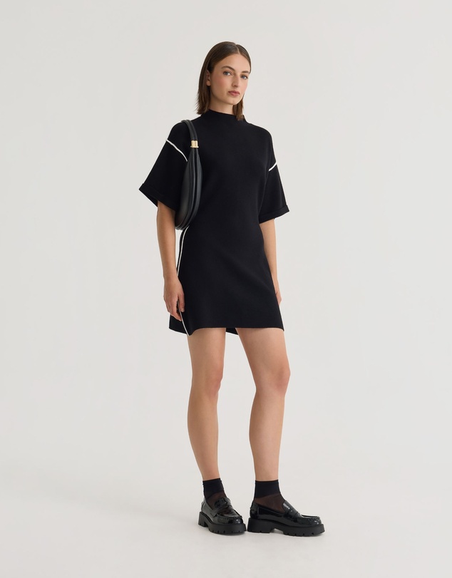 Oxford - Lisa Knitted Contrast Trim Dress