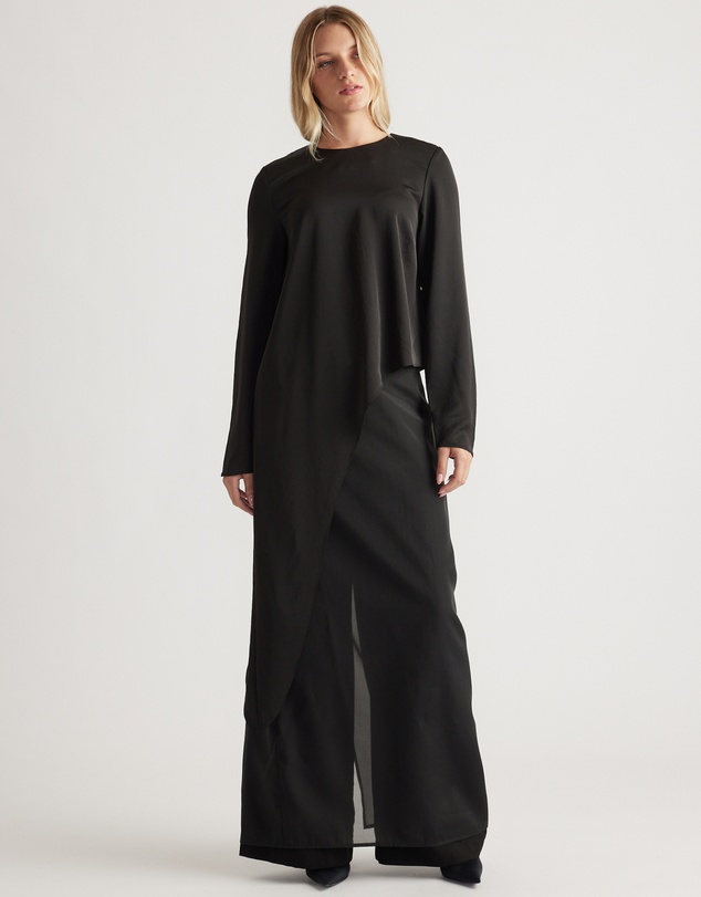 Decjuba - Codi Satin Drape Top