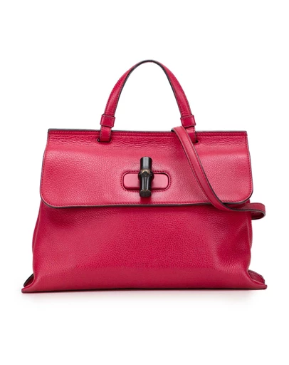 Pre-Loved by Azura Reborn - Pre-Loved Medium Leather Bamboo Daily Satchel