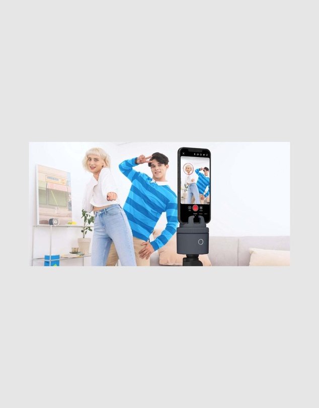 Pivo - Pivo Pod Lite Phone Mount Stand Auto Body Face Tracking 360° Mobile Holder Gray