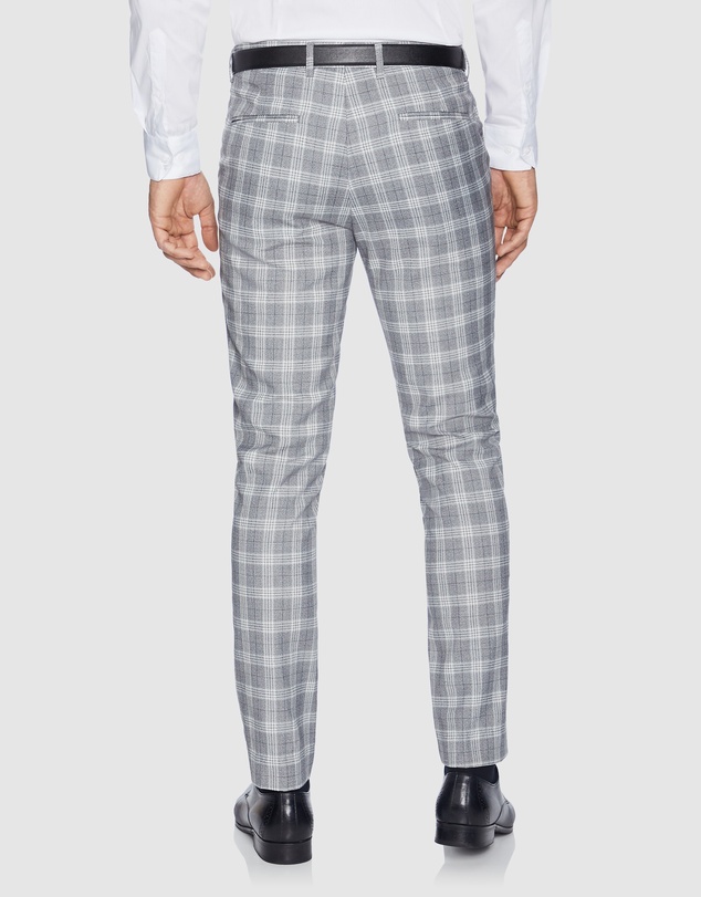 yd. - Hollywood Skinny Check Suit Dress Pants