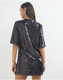 Dazie - Taylor Sequin Shirt Dress