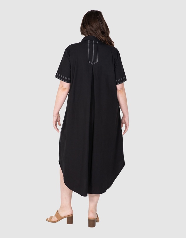 Love Your Wardrobe - Alyssa Contrast Stitch Dress