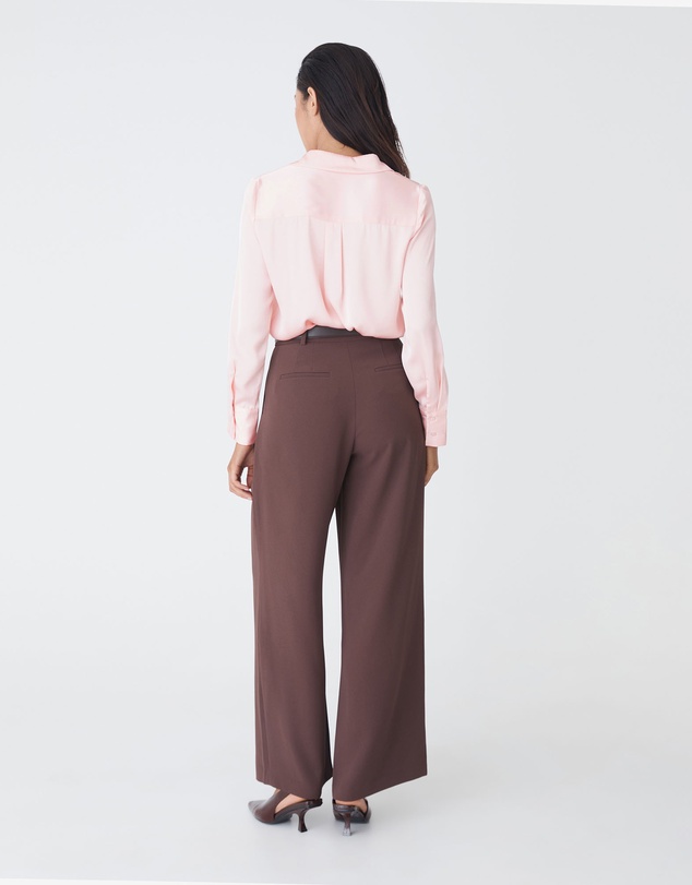 Forcast - Lila V-neck Satin Blouse