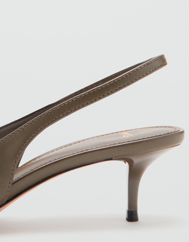 M.N.G - Pointed-Toe Leather Heeled Shoes