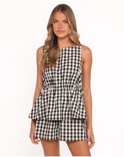 Petal & Pup - Rory Top - Black Gingham