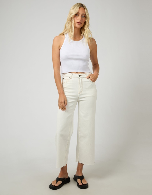 All About Eve - Charlie High Rise Wide Leg Jean Vintage White